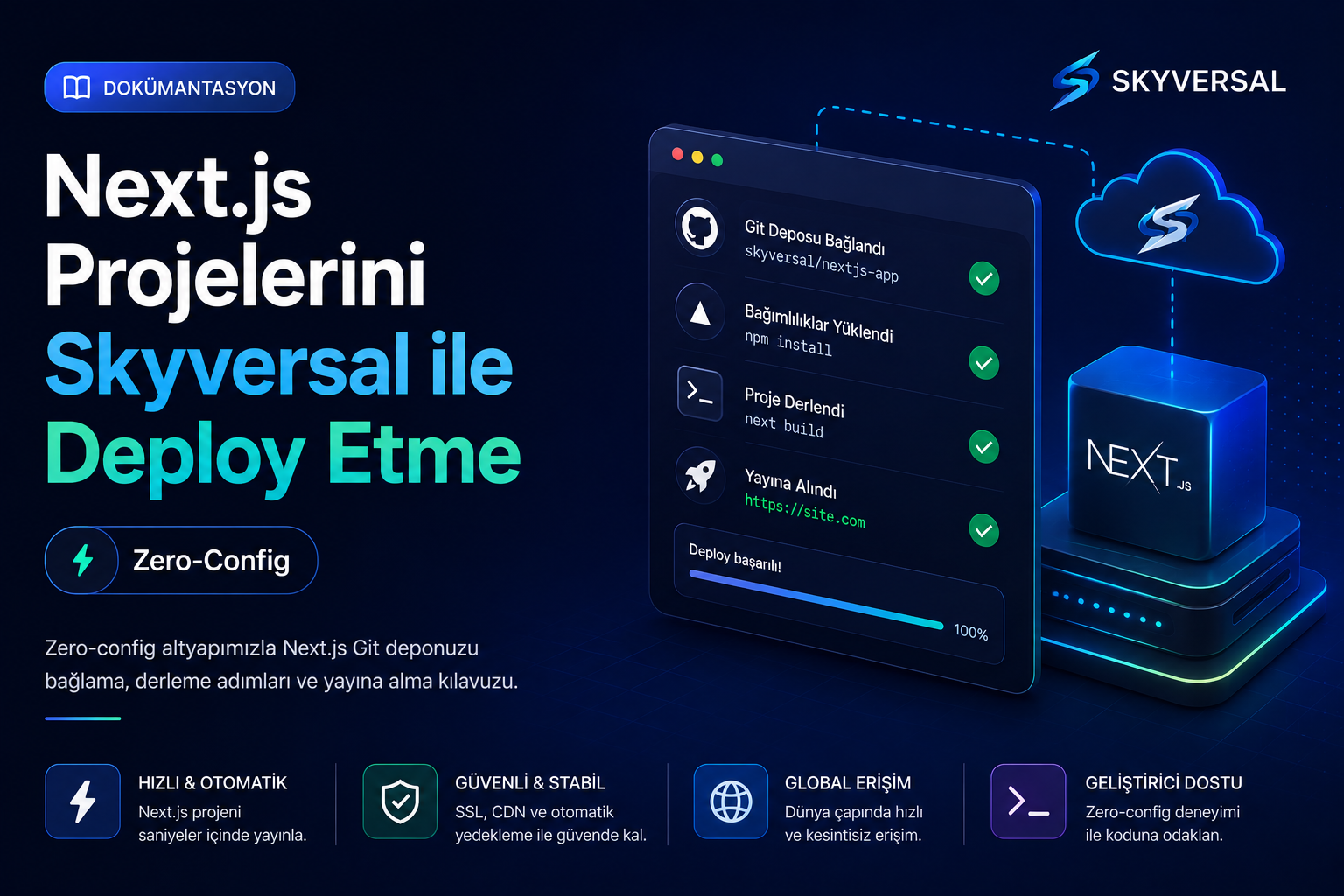Next.js Projelerini Skyversal ile Deploy Etme (Zero-Config)